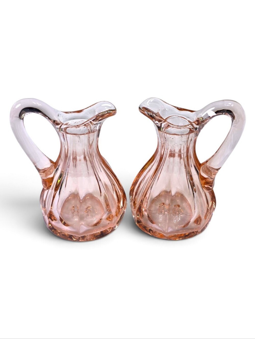 Vintage Set of Tiffin US Pink Glass Cruet Set